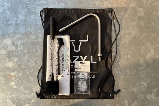 18-Inch Side Drench Nozzle Kit on worn galvanized metal sheet